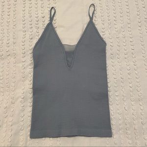 NWT - XS/S Free People light blue camisole w/ mesh